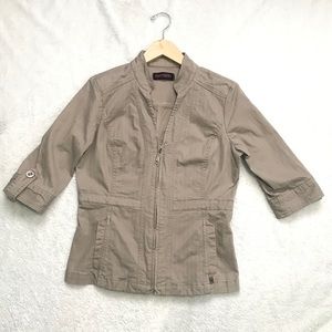 POINT ZERO | Nicole Benisti Tan/Khaki Jacket 3/4 Sleeves